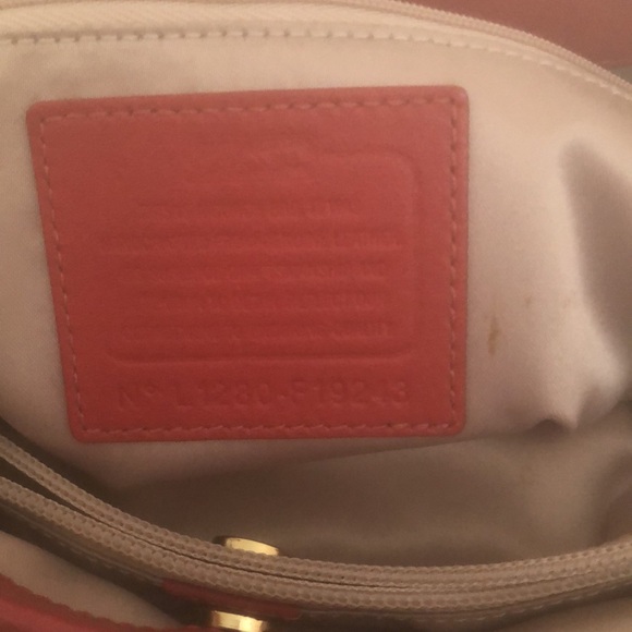 Red Leather Coach purse - Picture 6 of 8